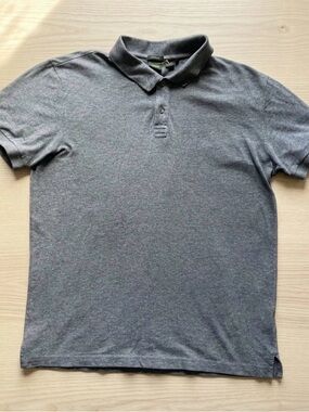 Boss Men's Gray Polo Shirt - Heathered Short Sleeve